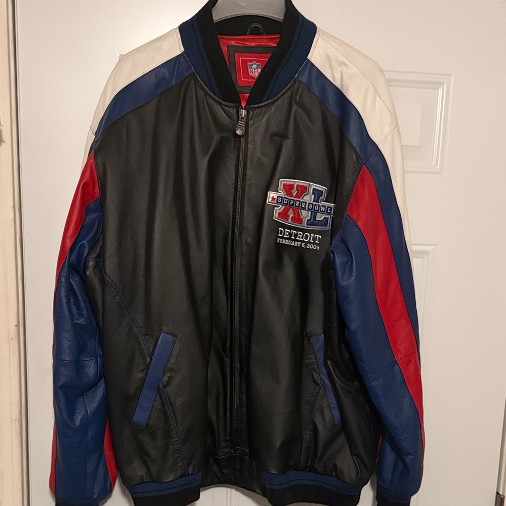 NFL Black, Red, and Blue superbowl Jacket